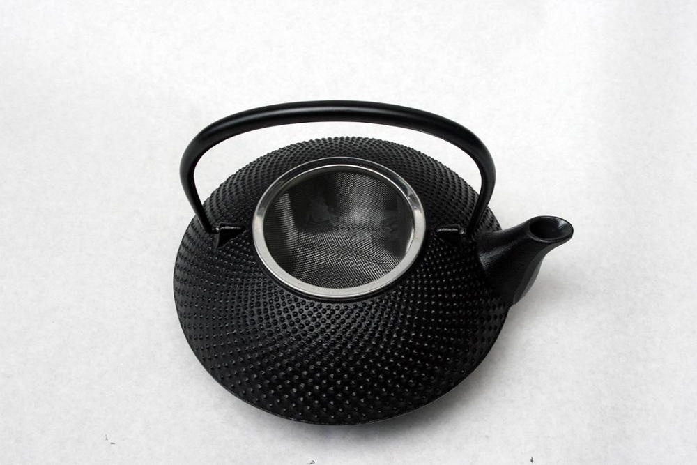 Japan 0.36L traditional arale pattern cast iron enamel tea kettle