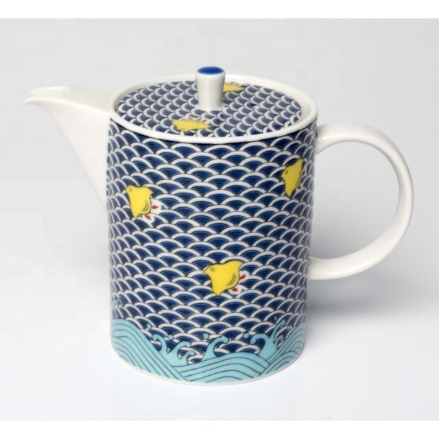 Hot Selling Kutani-ware Ceramic with Cute Treasure Designs Teapot Teapot SK-377 Takaradukushi