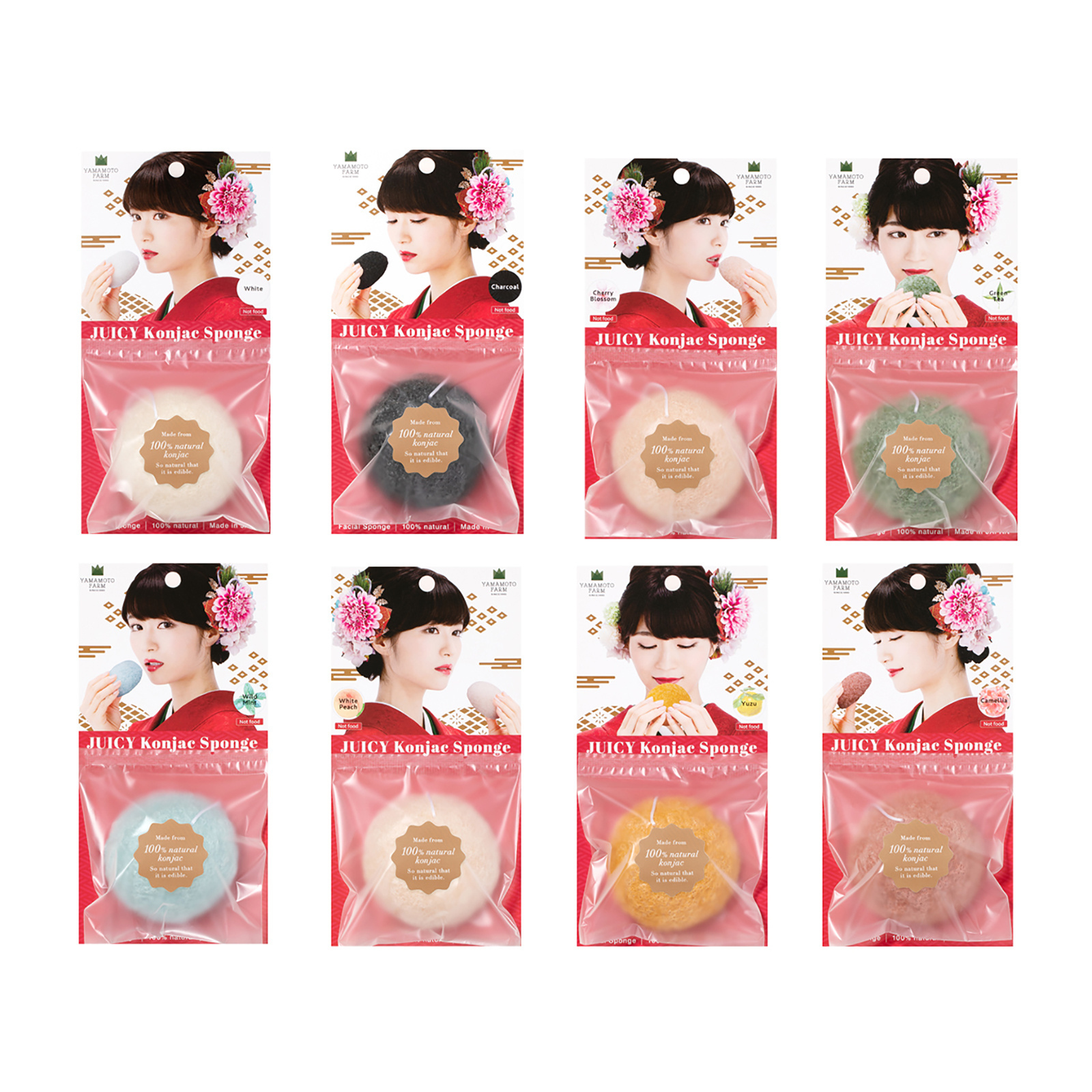 Japanese bath sponges healthy 100% natural face konjac facial sponge for clean face and body