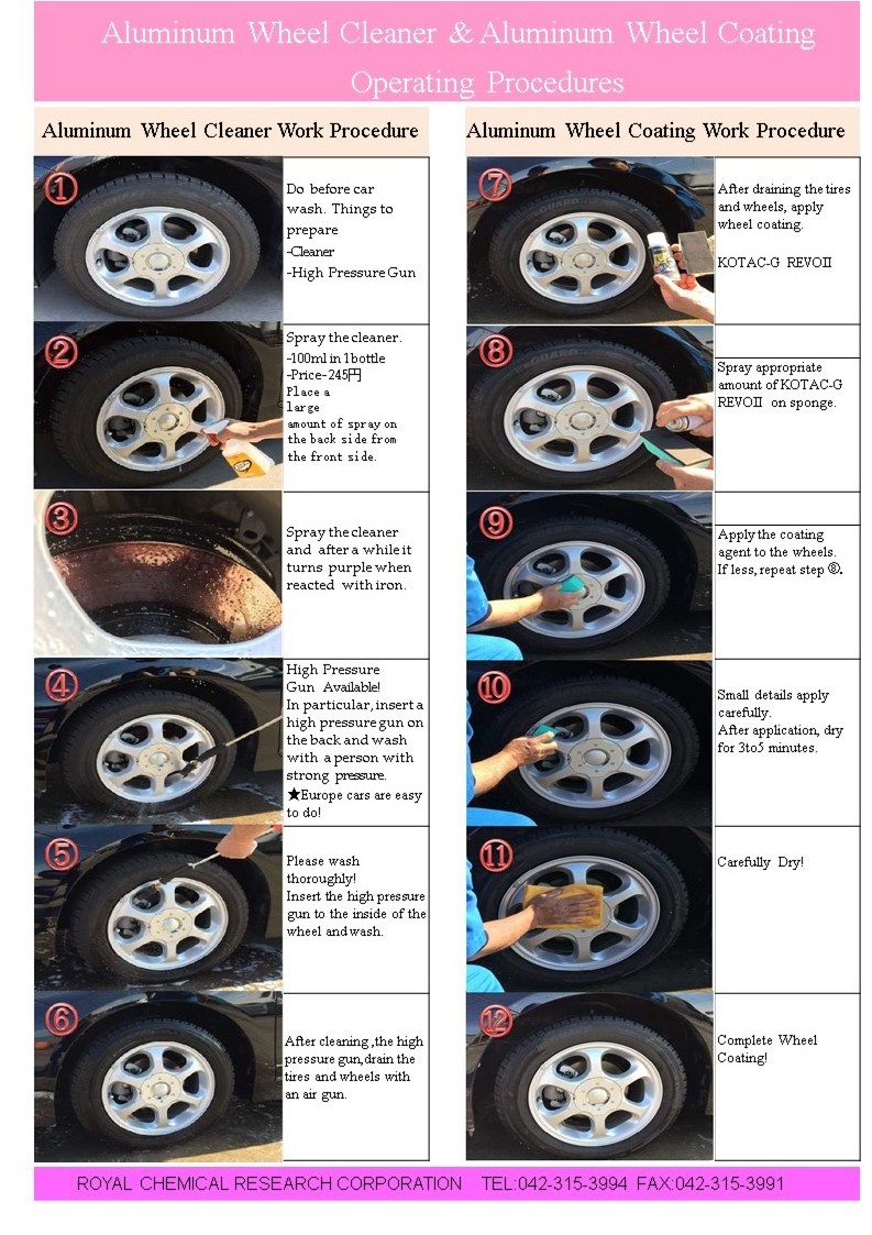 Royal aluminium wheel designated cleaner - Made in Japan