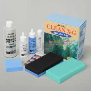 Clean X-G windshield glass water repellent coating kit with oil film remover and safe drive in the rainy day with clear version