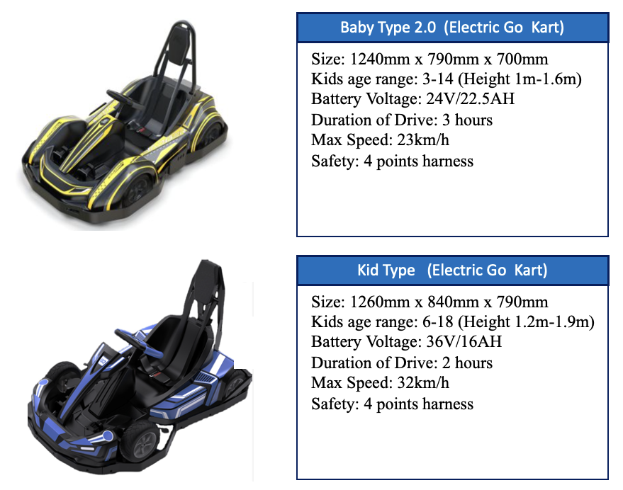 Off road kids electric spark happy experience go karts for adults