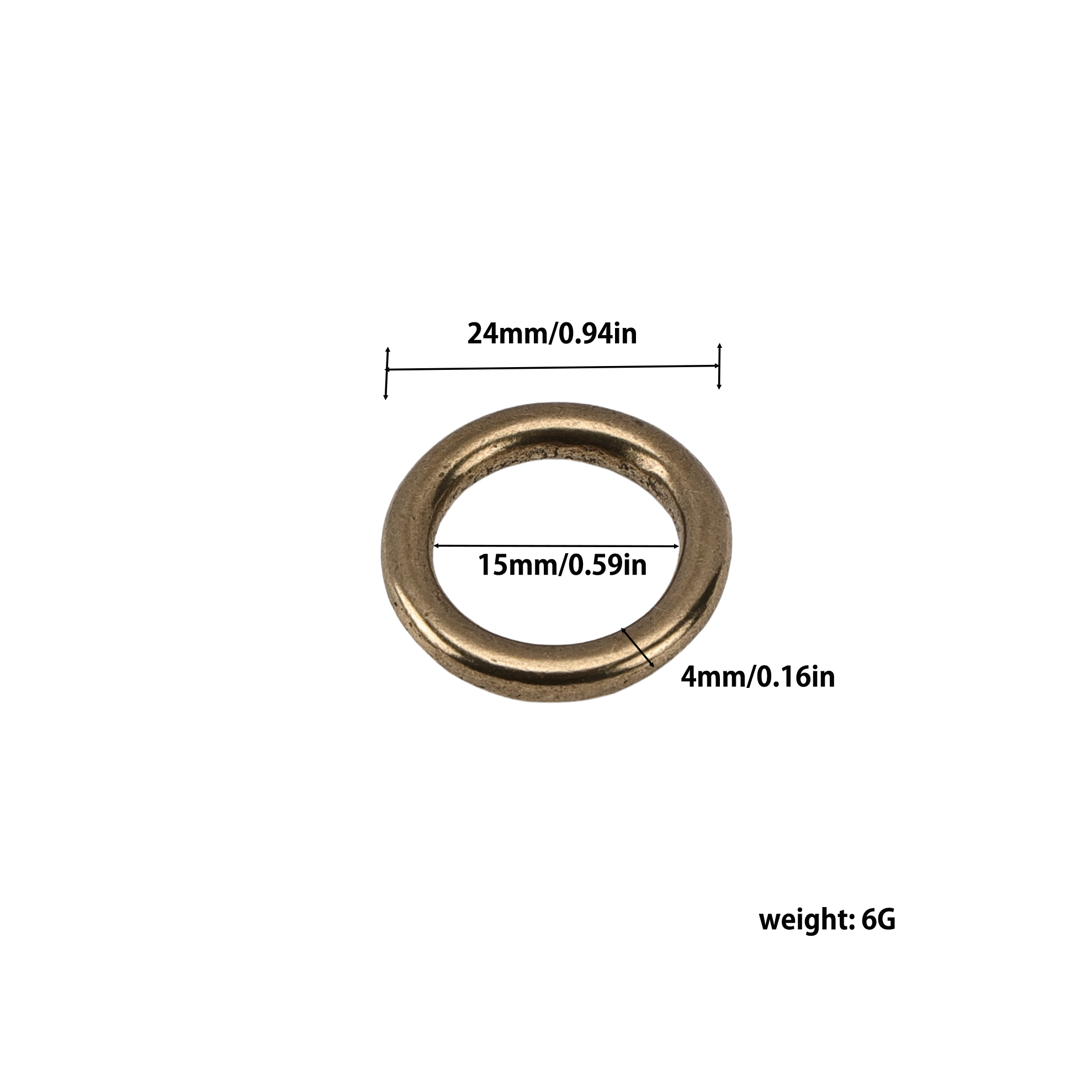 Made in japan Metal Ring For Leather Bag Handle O Ring Seamless Gold Rings 19*4.5mm Accessories For Bag