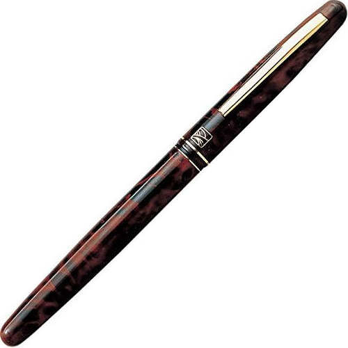 [KURETAKE] Kuretake Fountain Brush Pen Urushi with 3 Spare Cartridge, Black Ink, Blown Body (No.15), for Lettering, Calligraphy,