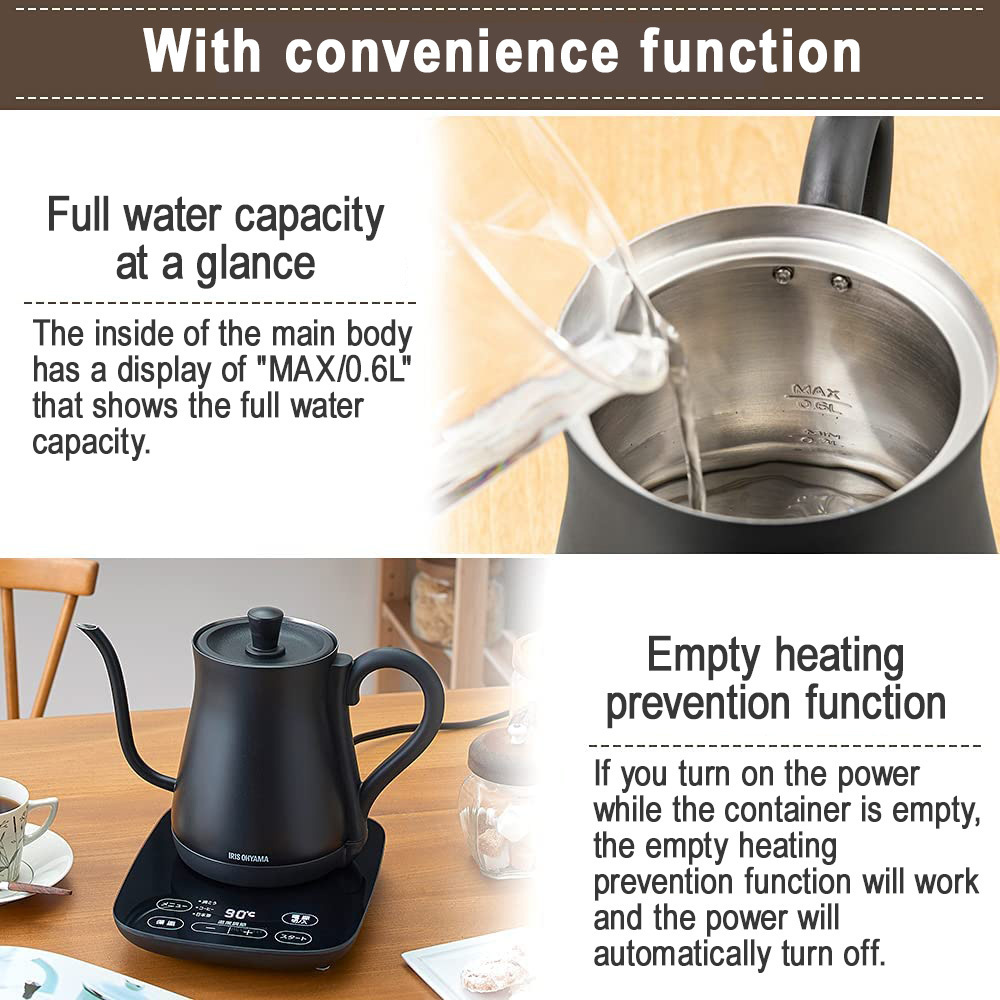 Electric Kettle, Temperature Control, Drip Kettle, Kettle, 600ml