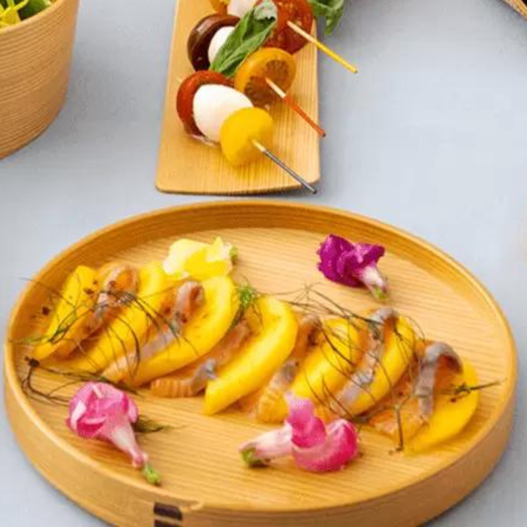 Luxury Wood Serving Dishes For Home Ring Plates For Restaurant