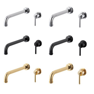 Modern Golden Sink Brass Toilet Mixer Tap Bathroom Basin Faucet