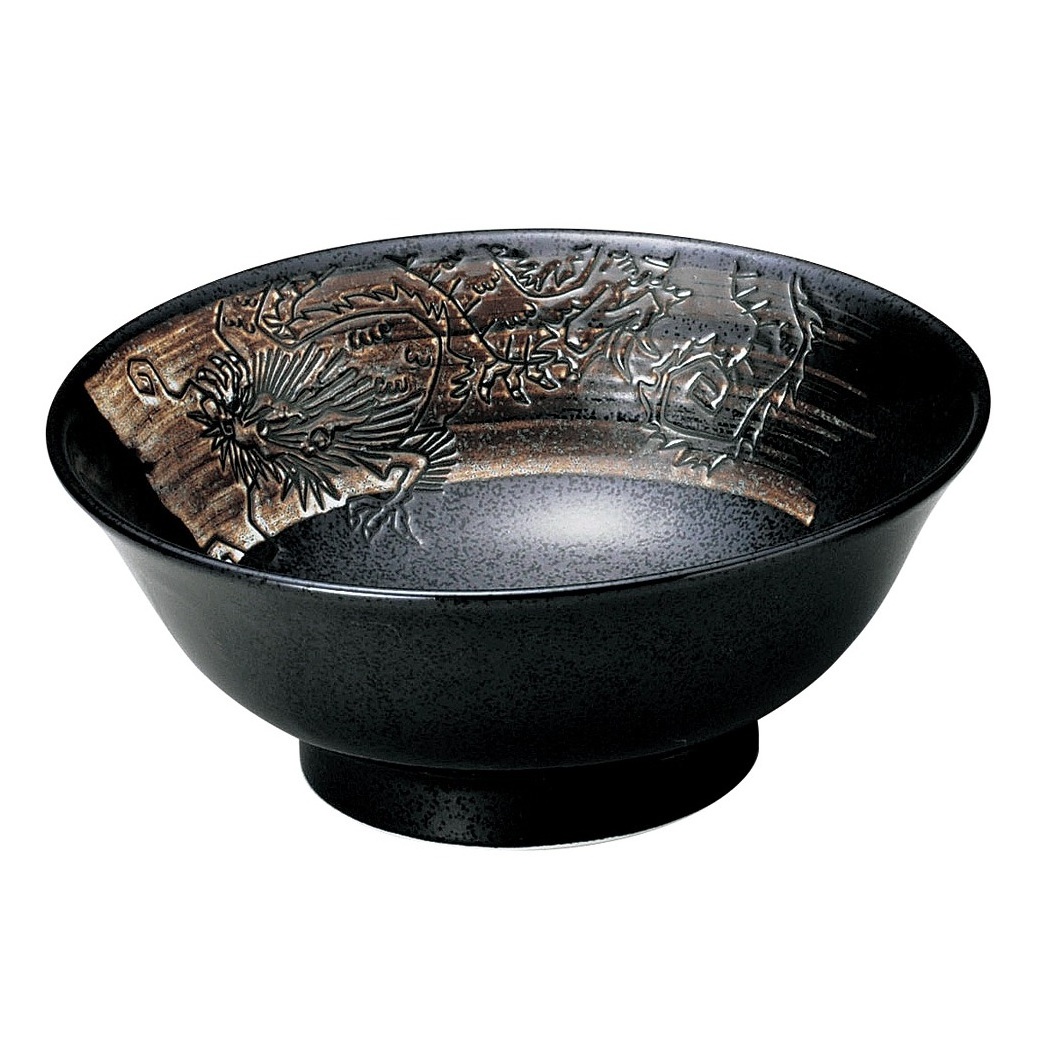 Traditional Handmade Custom Printed Ceramic Noodle Ramen Bowl