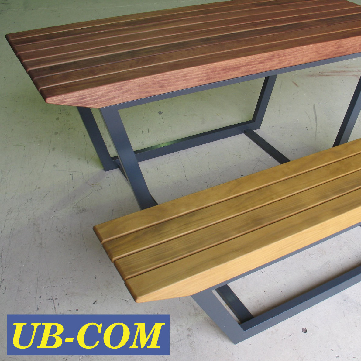 Japanese Modern Frame UB-AWN171WS Outdoor Stainless Steel Solid Wood Metal Table