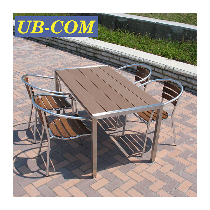 Sleek Simple Design Recycled Composite Table UB-RE171WP Outdoor Wooden Furniture Japan