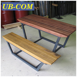 Japanese Modern Frame UB-AWN171WS Outdoor Stainless Steel Solid Wood Metal Table