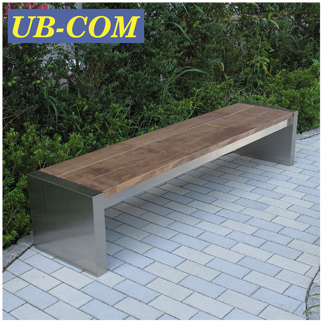 Outdoor UB-AWB073WS Stainless Steel Frame Long Sitting Bench Furniture