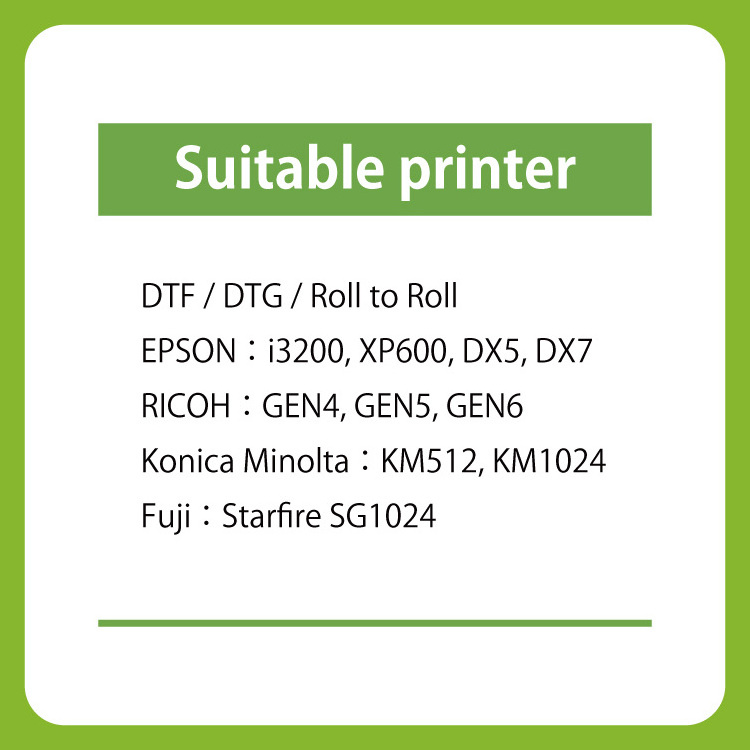 Water-based pigment ink for inkjet printers, DTF, and DTG dtf pigment ink