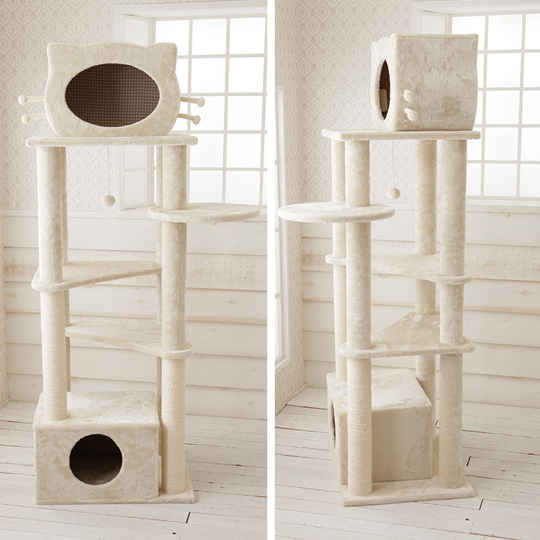 Playing Ground Scratch Pet Supplies Accessories Large Cat Tree Tower Hammock