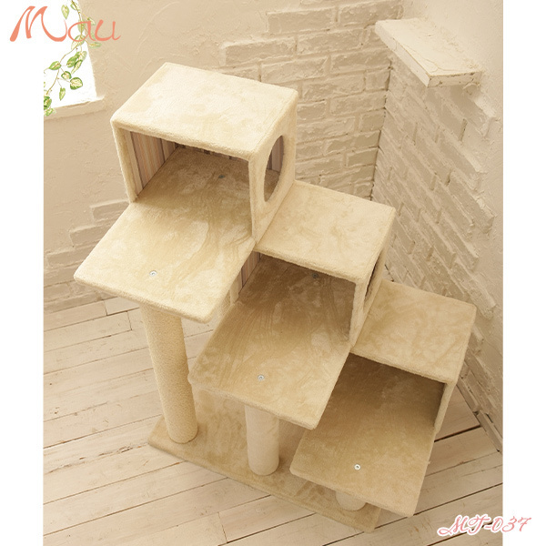 Modern House Furniture Accessories Cheap Unique Beige Big Pink Cat Scratcher Tree Tower