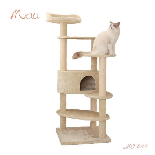 Indoor Pet Supplies Cheap Scratching Large Modern Cat Security Tree House Tower