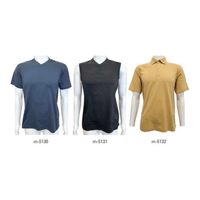 V Neck Sleeveless Ptt Fabric Men Short Sleeve Manufacturer Polo Shirts High Quality