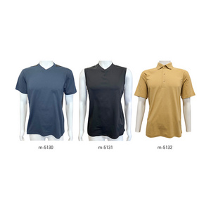 Wholesale Sleeveless V Neck Ptt Fabric Men Short Sleeve Polo Boys Shirt