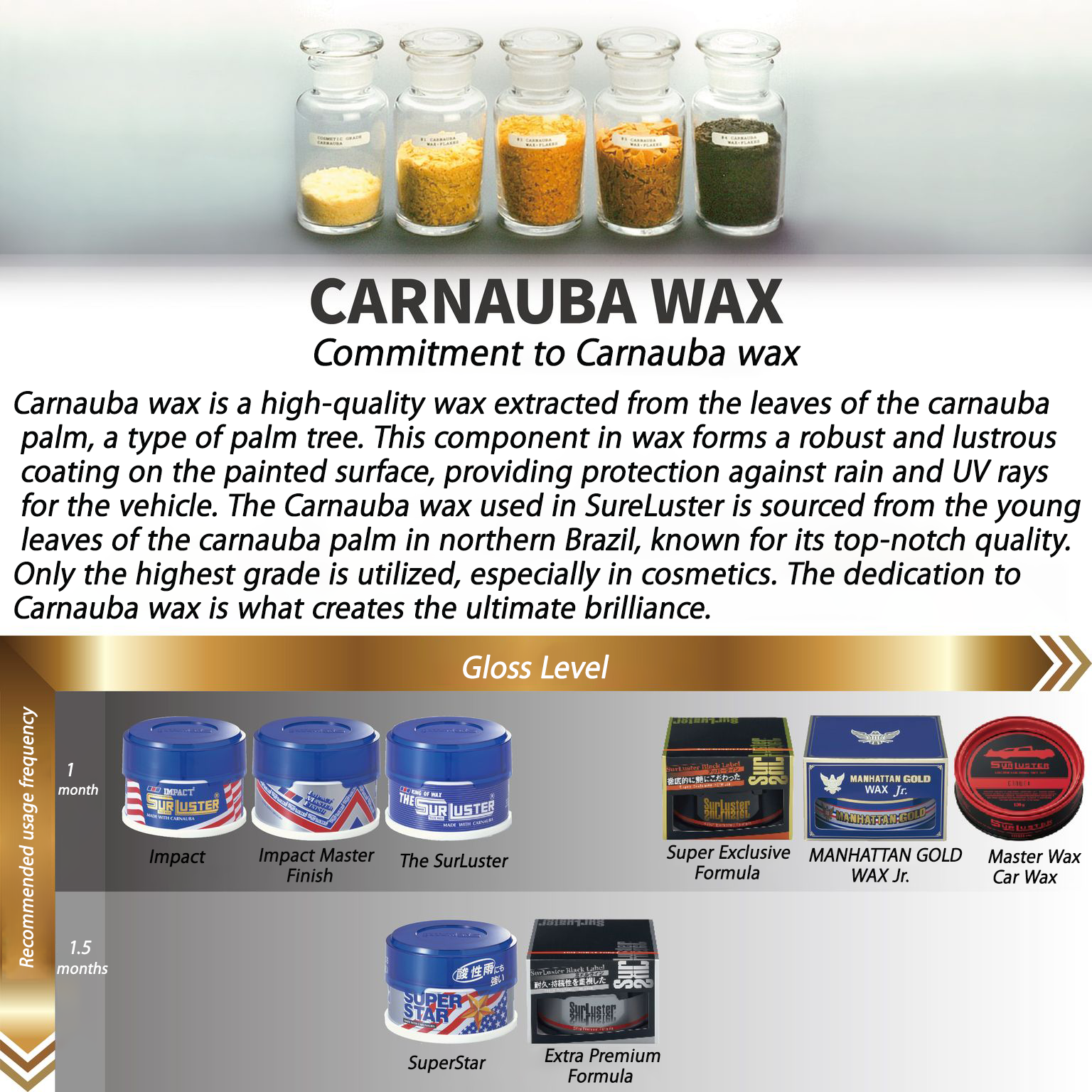 Natural carnauba long-selling shampoo waterproof wax for car