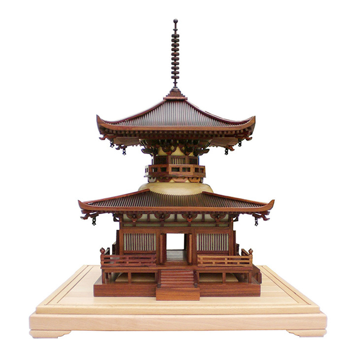 High Quality Traditional Miniature Japanese Pagoda Wood Art For Sale