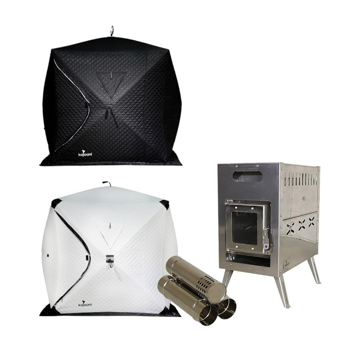 Portable sauna outdoor tent platform and wood stove for sale