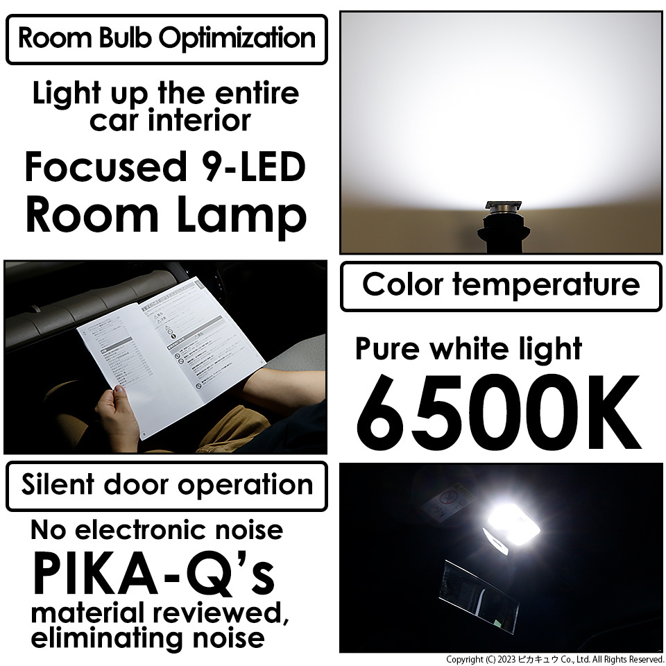 HIgh quality book reading led light for car decoration accessories