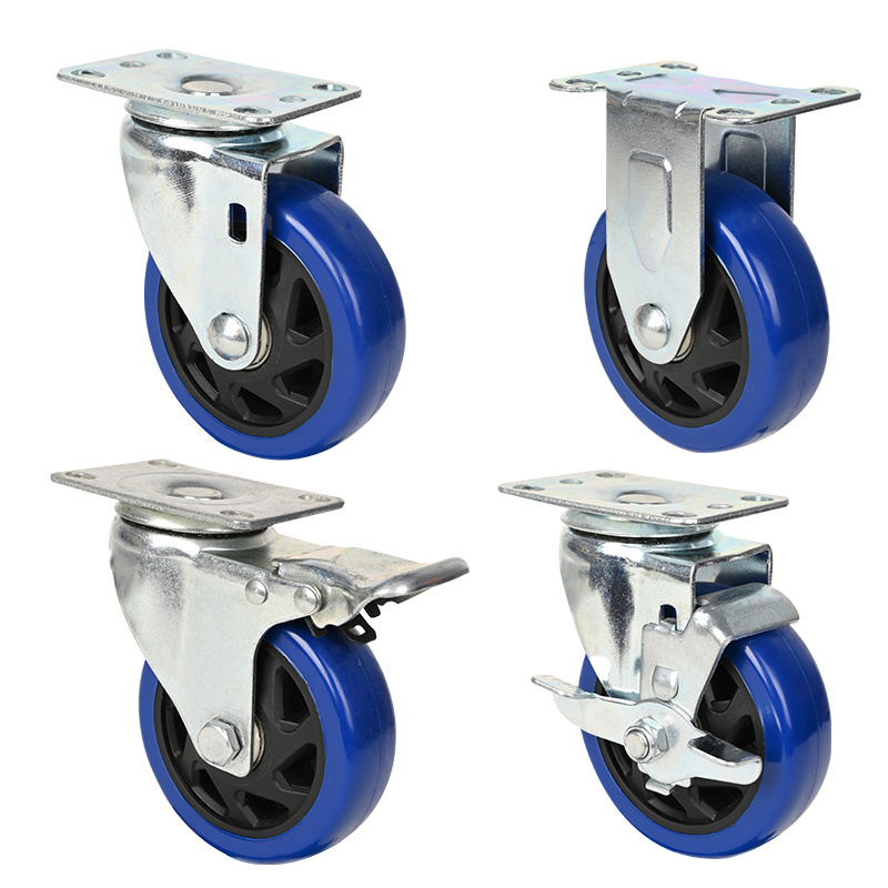 4 inch pu swivel caster cart wheel for workbench project caster wheel