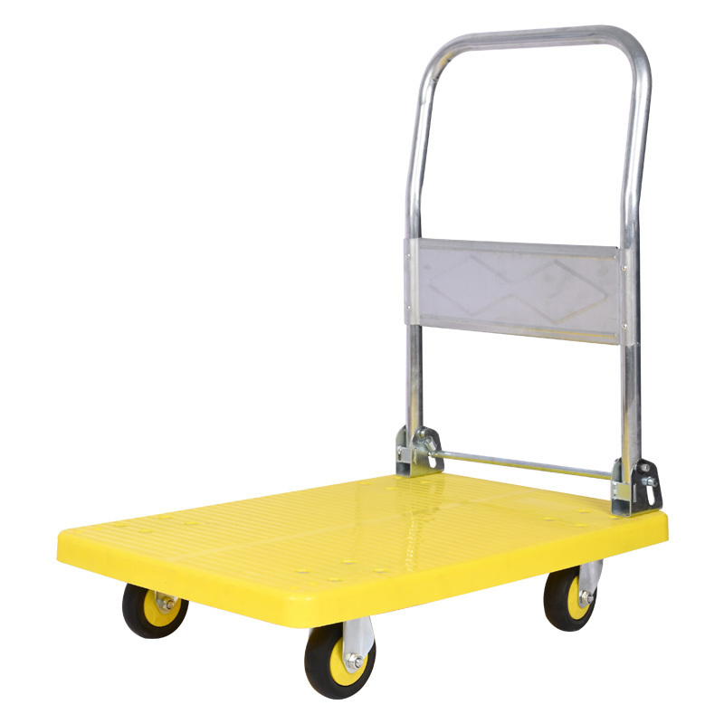 Push cart dolly moving platform hand truck 4 wheels foldable platform trolley cart