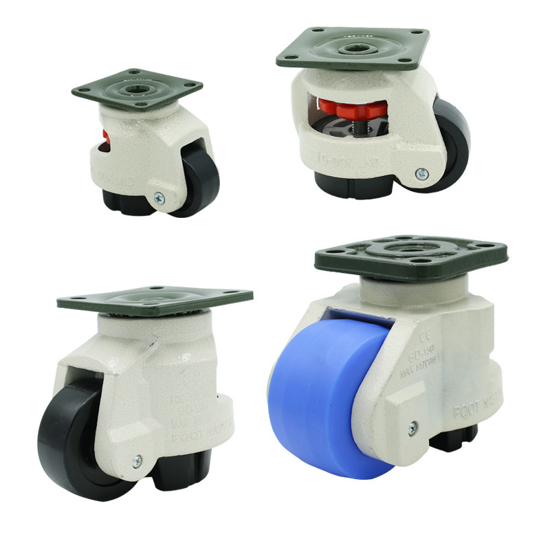 Gd-40f gd-80f gd-150f heavy duty retractable adjustable leveling caster wheels