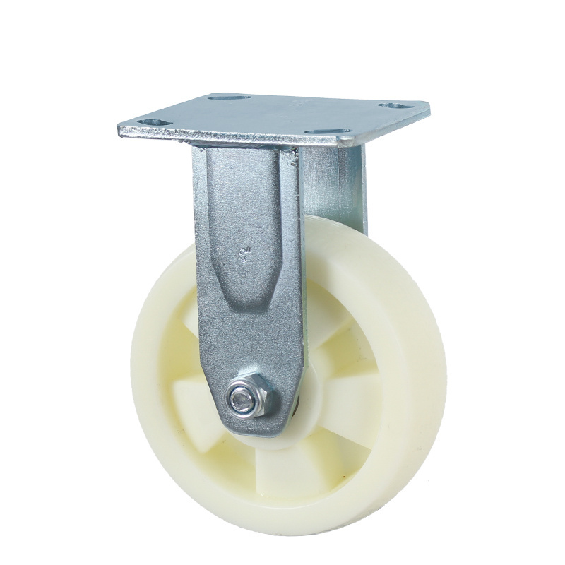 Heavy duty white 5 inch nylon caster wheel with brake nylon ball caster swivel 8