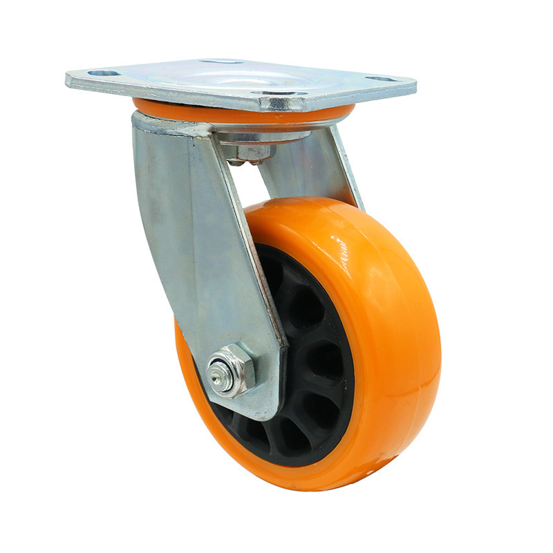 Industrial polyurethane side mount caster and wheel with bearing  supplier