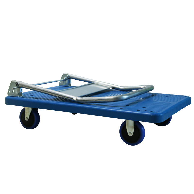 Wholesale industrial 300kg loading storage foldable plastic hand carts trolleys heavy duty