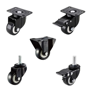 2.5" swivel caster wheels rubber heavy duty 2inch furniture brake pu caster