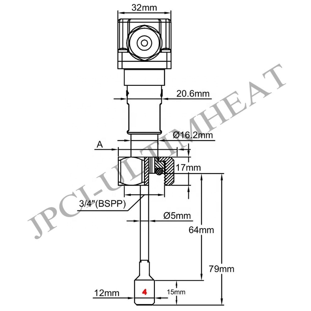 Type R1V reed switch contact;external brass body  Paddle flow switches