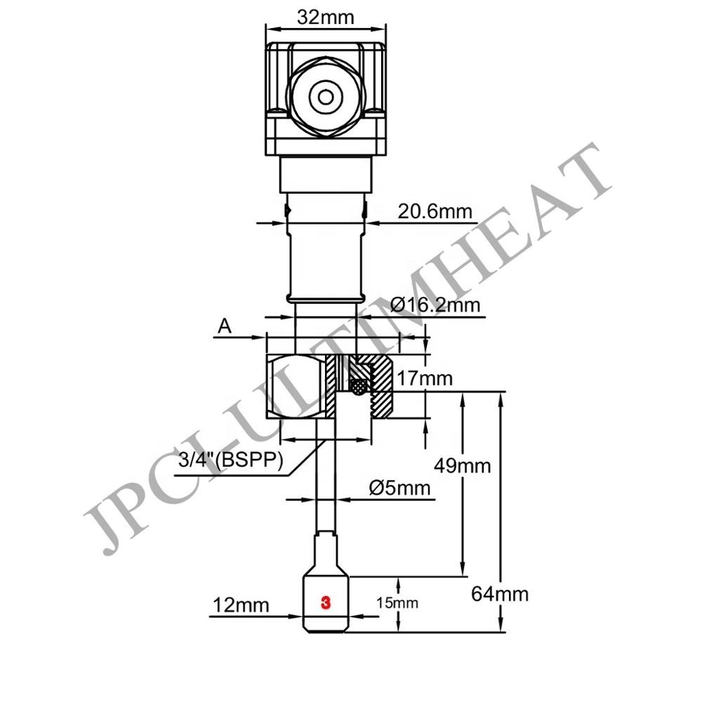 Type R1V reed switch contact;external brass body  Paddle flow switches