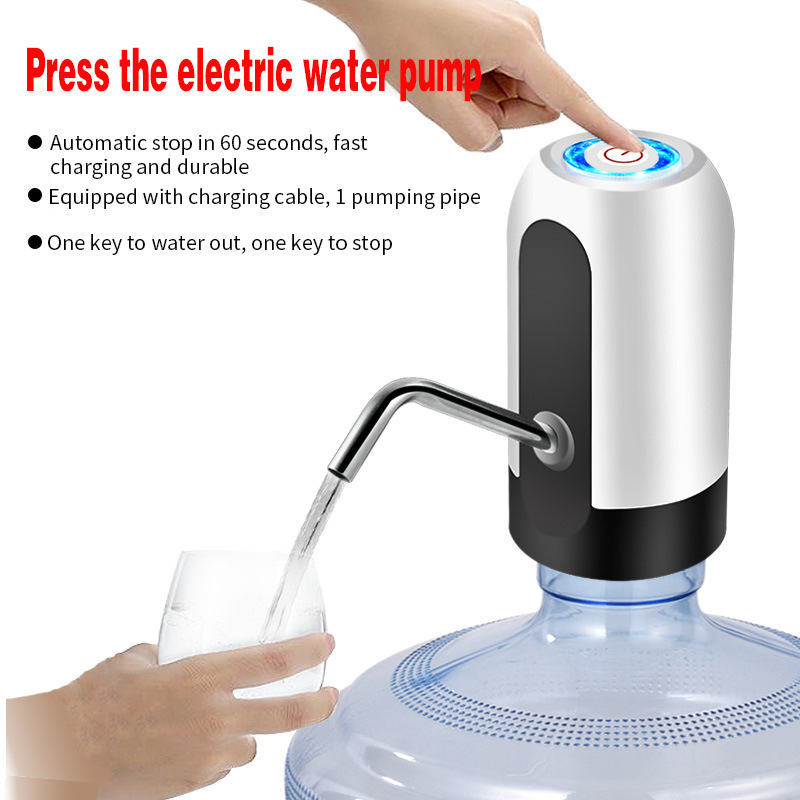 Automatic USB Rechargeable 1200mAH Mini Electric Portable Outdoor Drinking Water Bottled Water Dispenser Pump