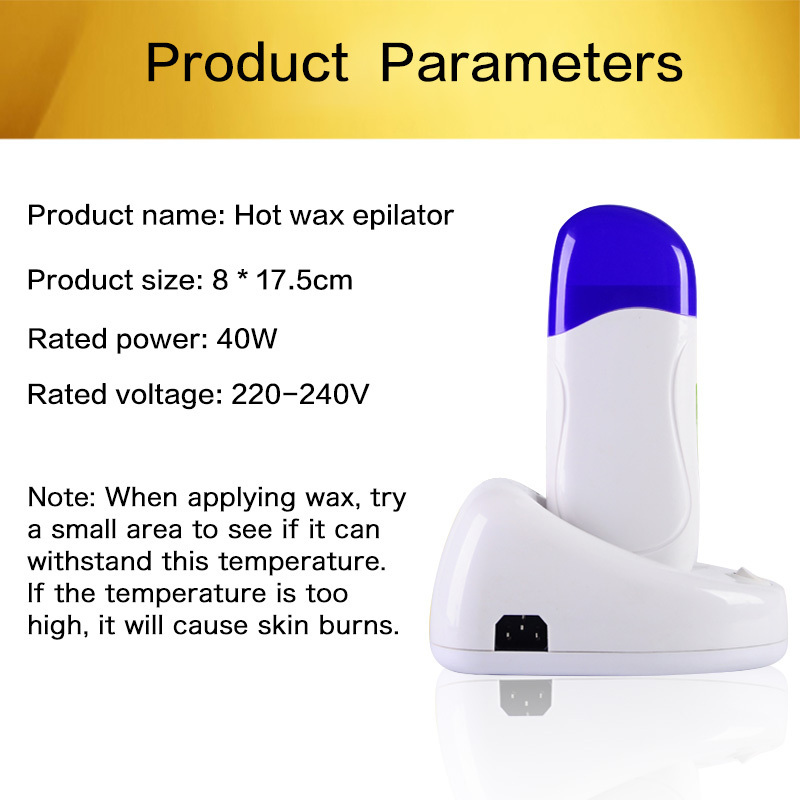 Portable Depilatory Roll On Pro Wax Heater Warmer Waxing Cartridge Roller Body Hair Removal Wax Melt Burner Machine