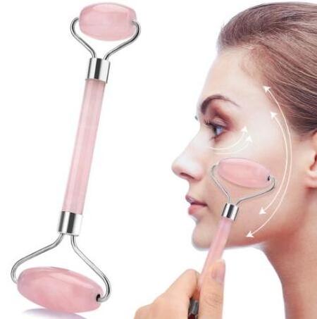 2023 OEM Anti Aging Jade Stone Massage Set Gua Sha Rose Quartz Jade Face Roller with Box