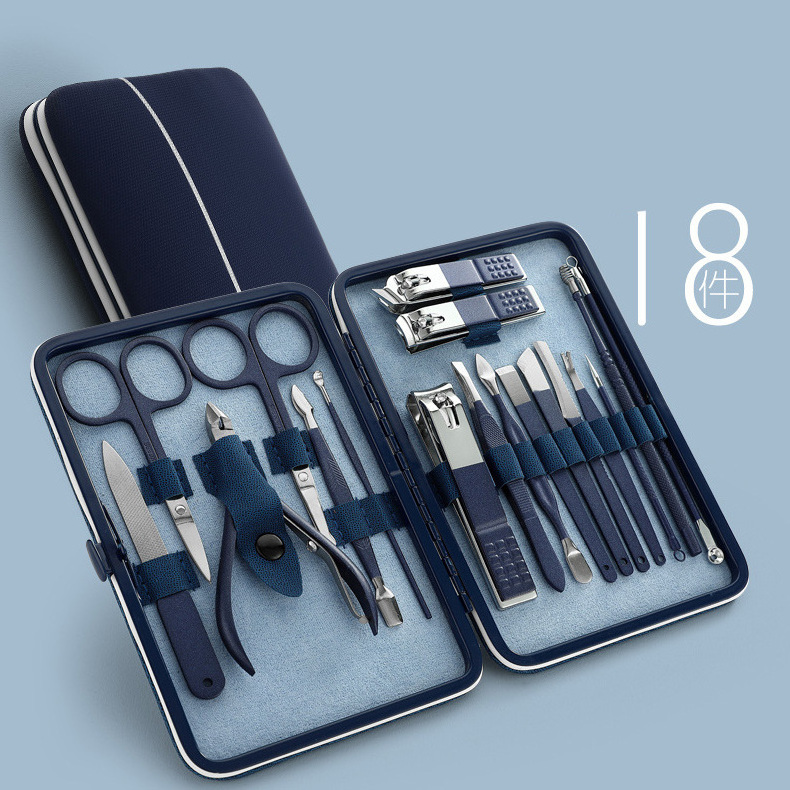 High Quality 18pcs Kit Private Label Toe Finger Nail Trimming Home Travel  manicure Kit Manicure & Pedicure Grooming Care Set