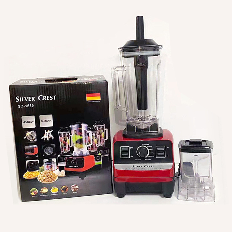 Double two cup 4500w silver crest blender commercial food smoothie blender and juicers mixer licuadora mixeur