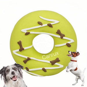 Donut Dog Toys ,Durable Dog Chew Toy , Rubber Dog Toys for Medium, Dog Birthday Gift