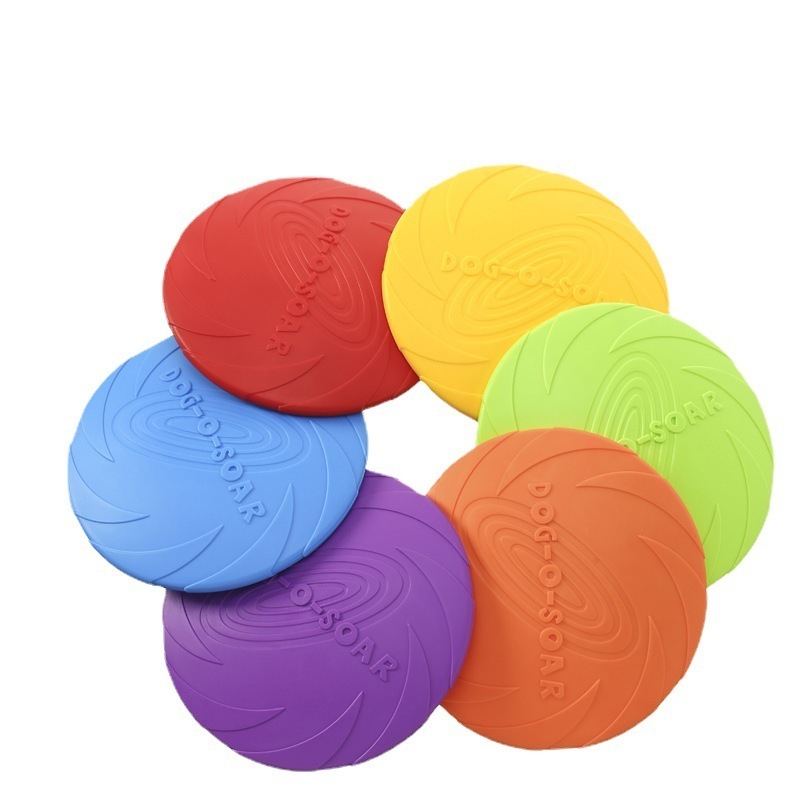 Factory Price Wholesale Dog Toy Flying Disc Floating Water Bite Training Soft Rubber Dog Flying Disc