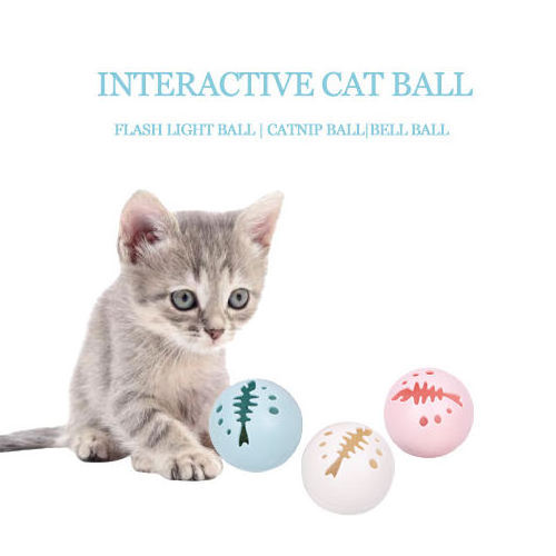 Nibble fish bone ball cat toy self hi funny cat ball new bell glow mint combination meow planet batch hair