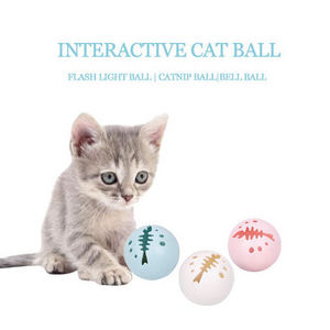 Nibble fish bone ball cat toy self hi funny cat ball new bell glow mint combination meow planet batch hair