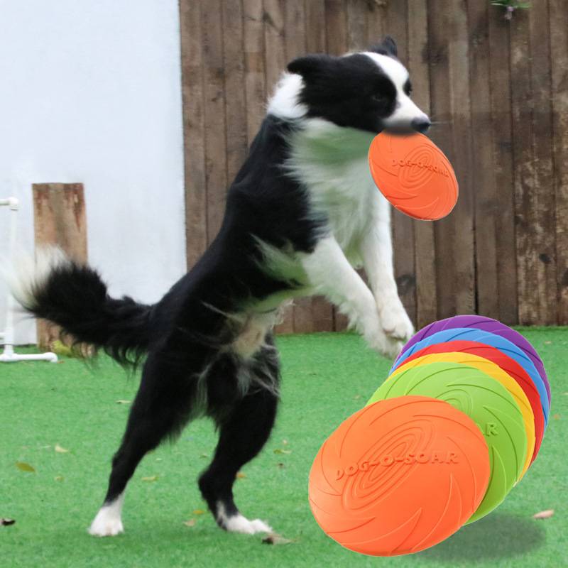 Factory Price Wholesale Dog Toy Flying Disc Floating Water Bite Training Soft Rubber Dog Flying Disc