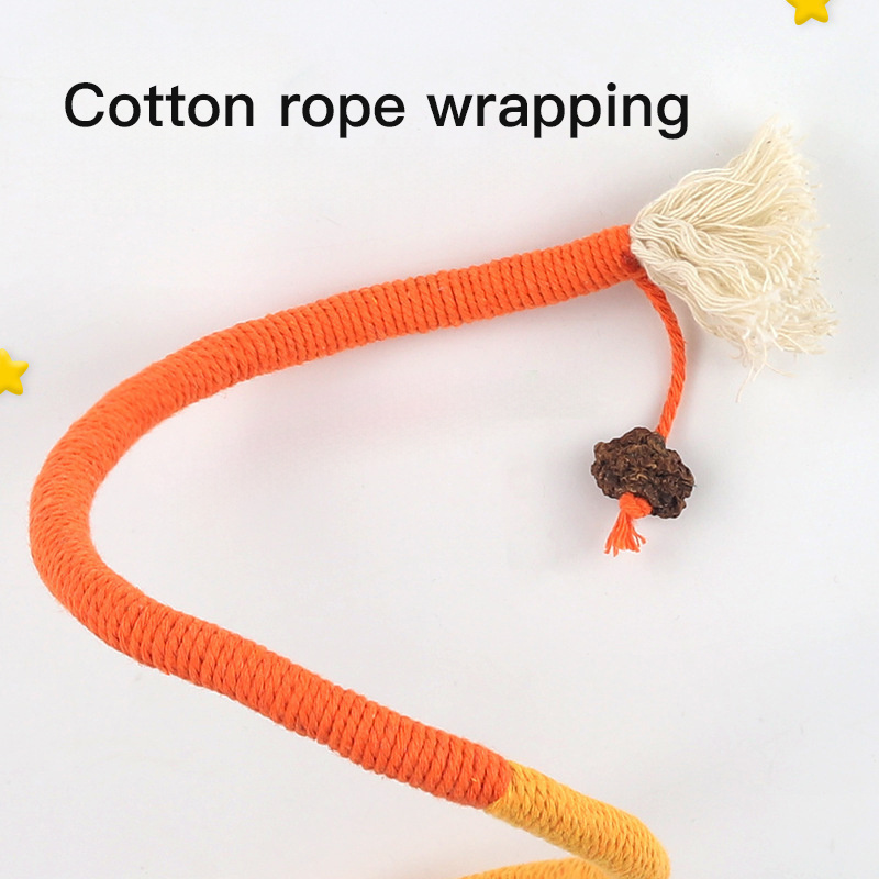 Cat Chewing Cotton Rope Toy Pet Interactive Cat Funny Stick To Relieve Boredom And Molar Cat Toy