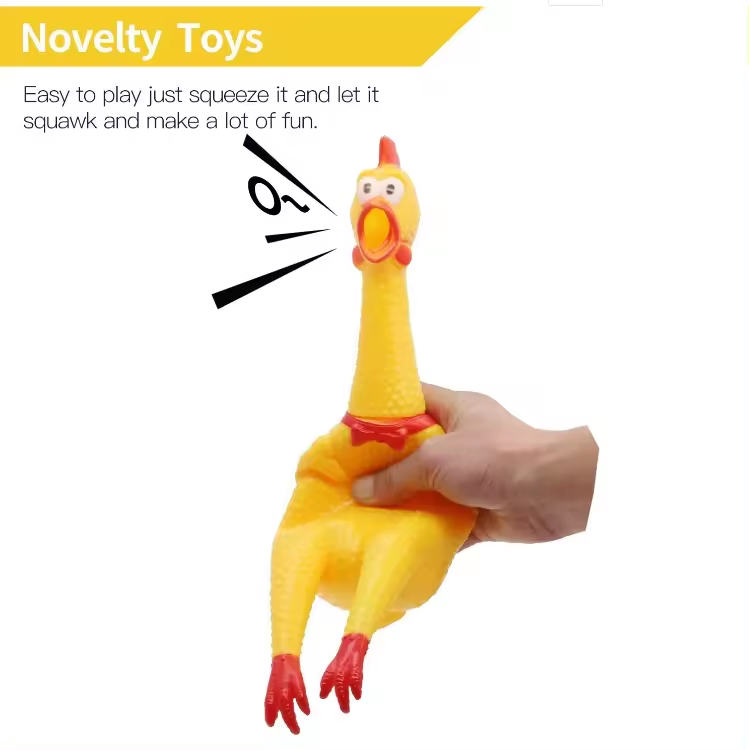 Pet chew Toys Rooster Attract Puppy Squeak Screaming Rubber Chicken Pet Toys