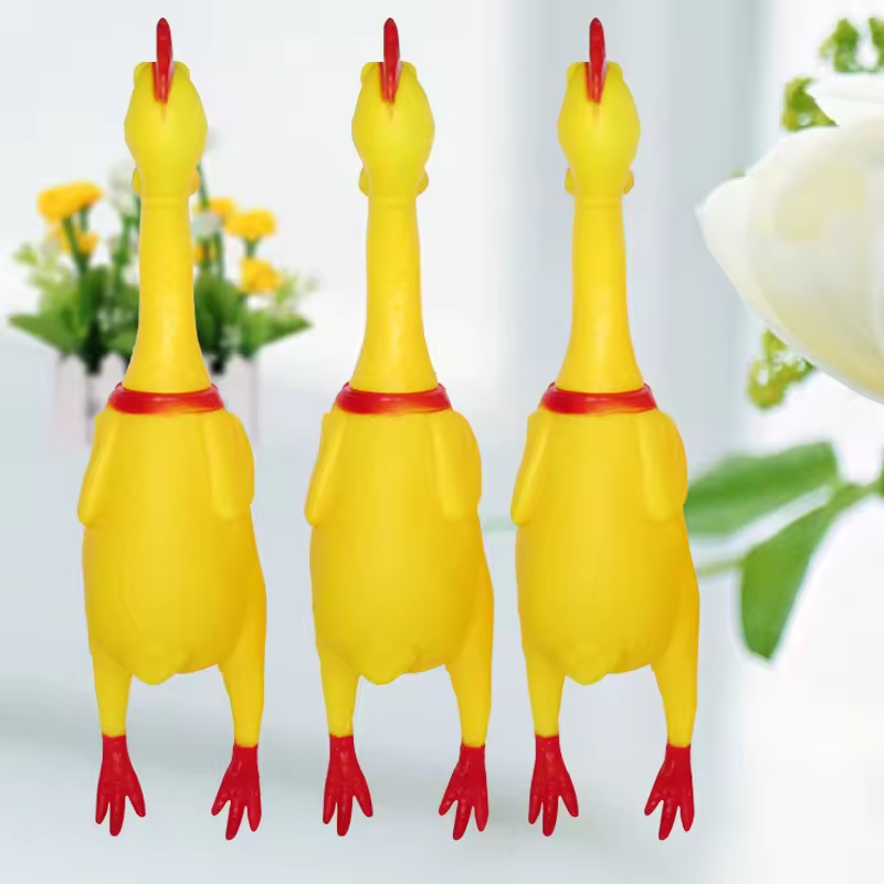 Pet chew Toys Rooster Attract Puppy Squeak Screaming Rubber Chicken Pet Toys