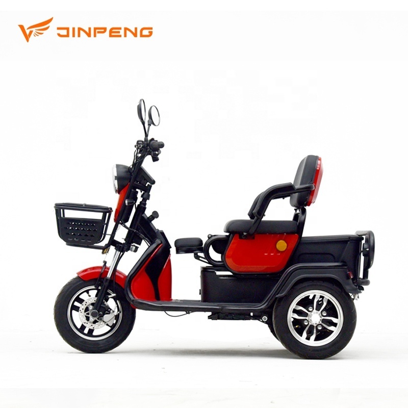 Three wheels electric passenger tricycle enjoy leisure time seat foldable electric pedicab