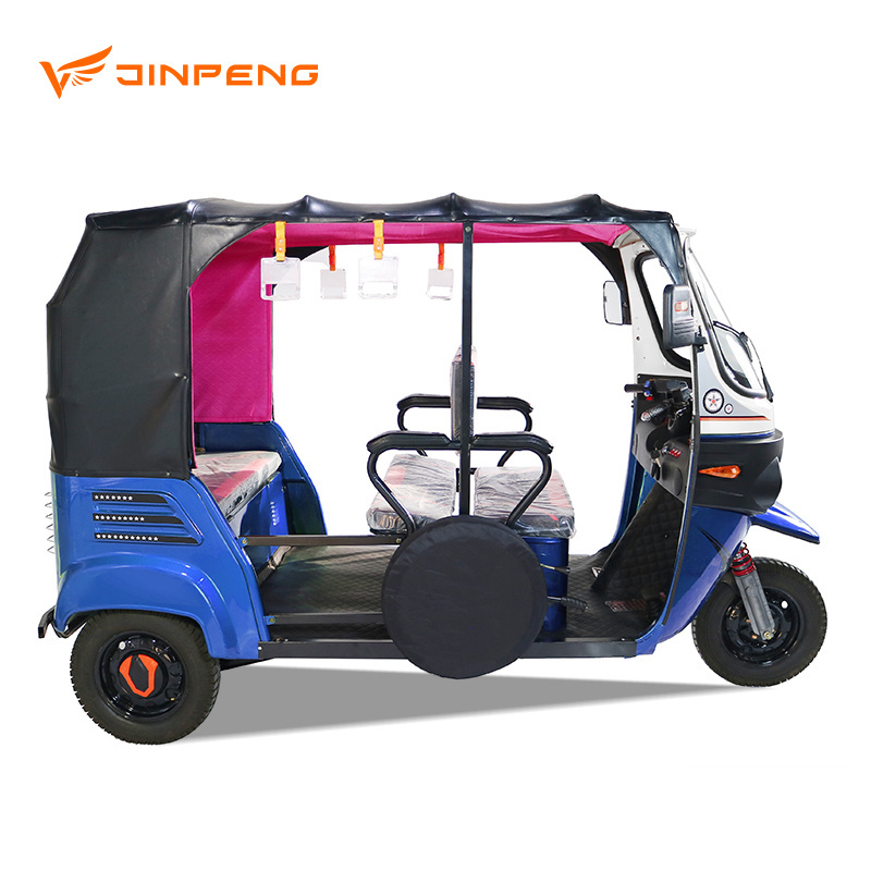 Bajaj Style Auto Rickshaw Market for Sale/adult Electric Auto Rickshaw Tuk Tuk China 60V Closed Front & Rear Disc Brake 100 Ccc